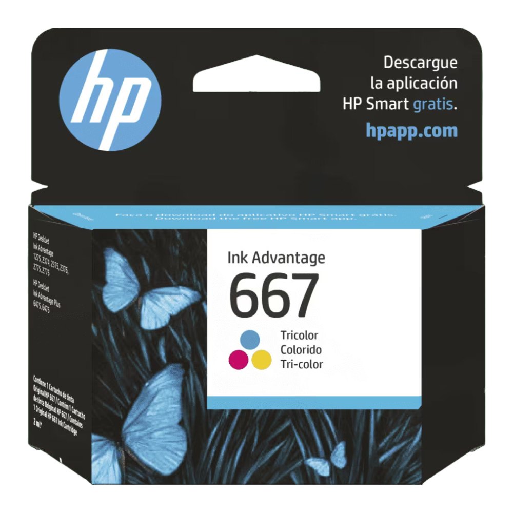 Cartucho HP 667 Tricolor