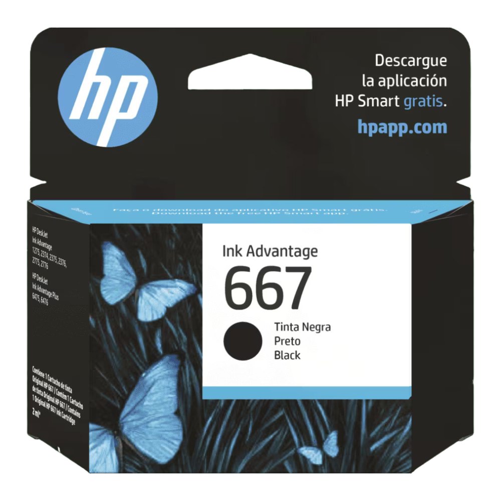 Cartucho HP 667 Negro
