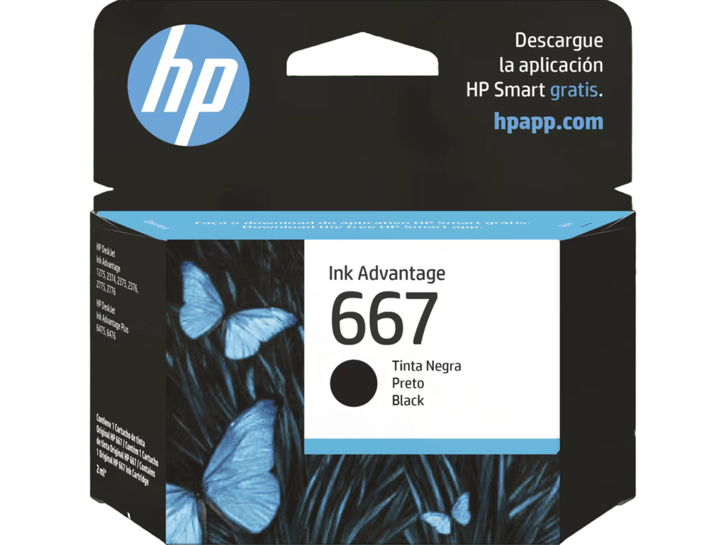 Cartucho HP 667 Negro