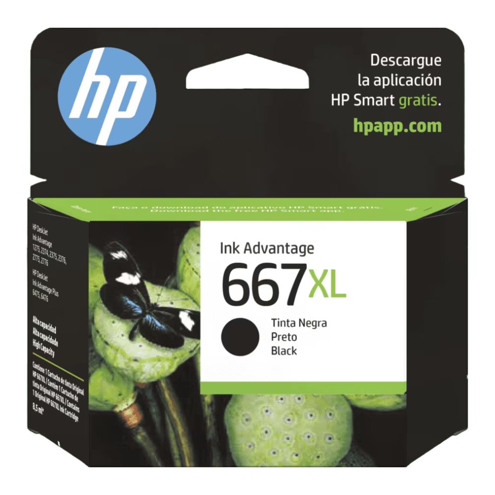 Cartucho HP 667XL Negro