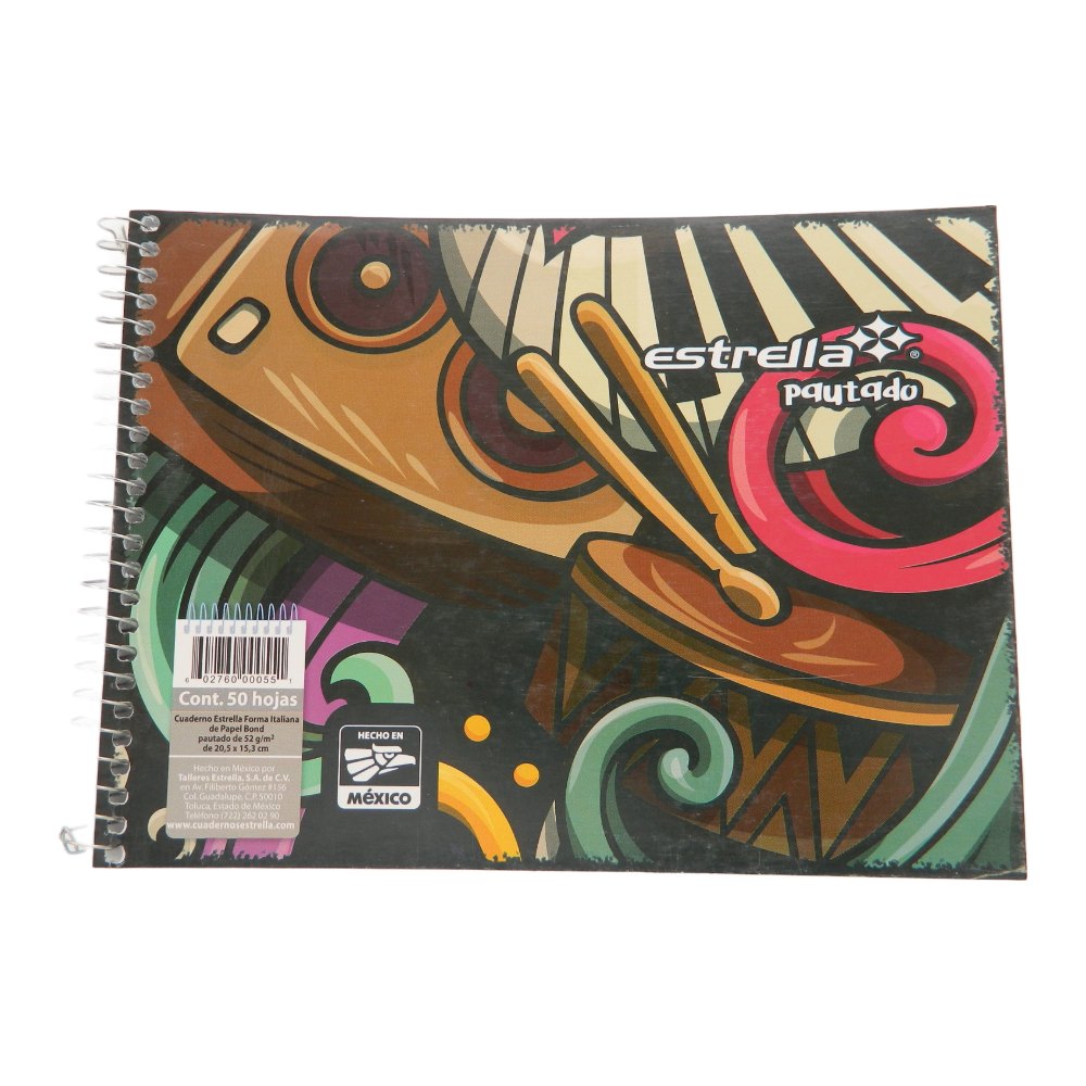 Cuaderno F/ Italiano Pautado C/ 50 hjs Estrella