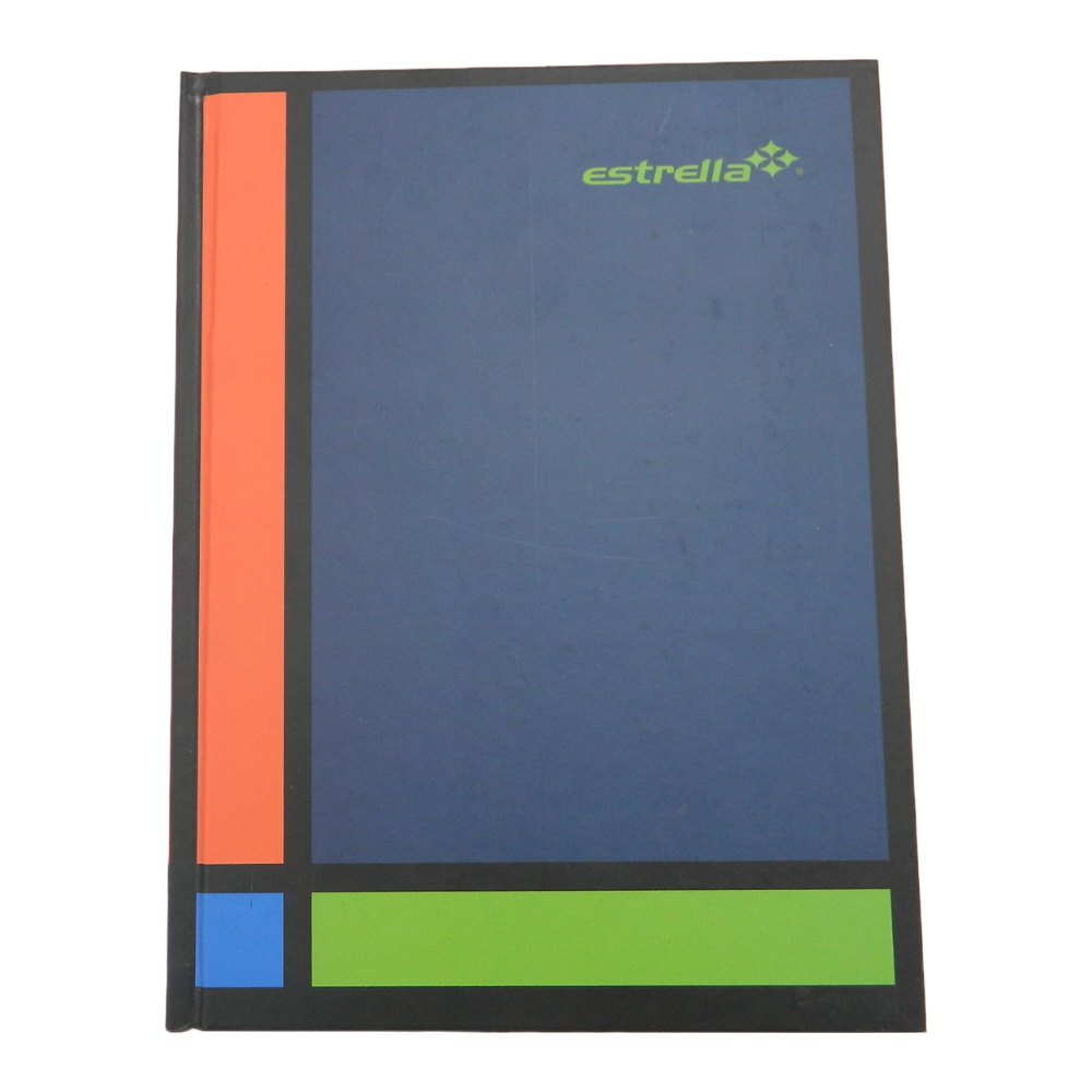 Libreta 1/4 Pasta Dura F/ Francesa Rayado C/ 144 hjs Estrella