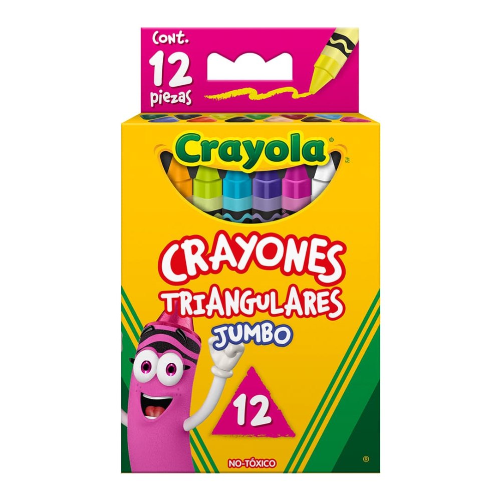 Crayones Triangulares Jumbo C/ 12 pzs Crayola