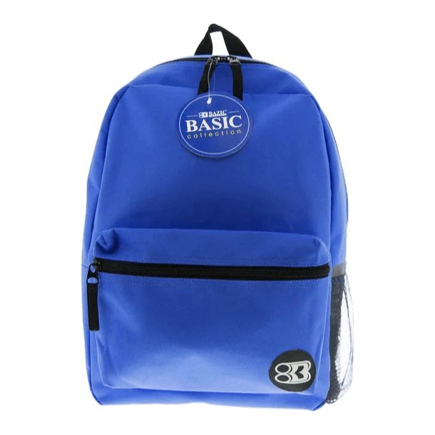 Mochila Basica 16" Azul Bazic
