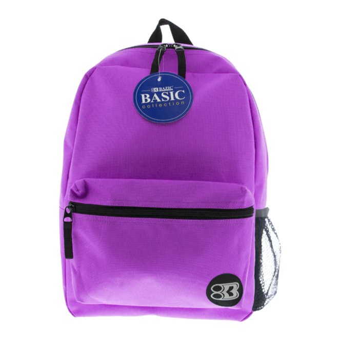 Mochila Basica 16" Morada Bazic