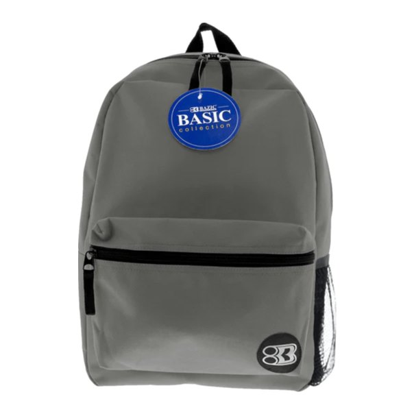 Mochila Basica 16" Gris Bazic