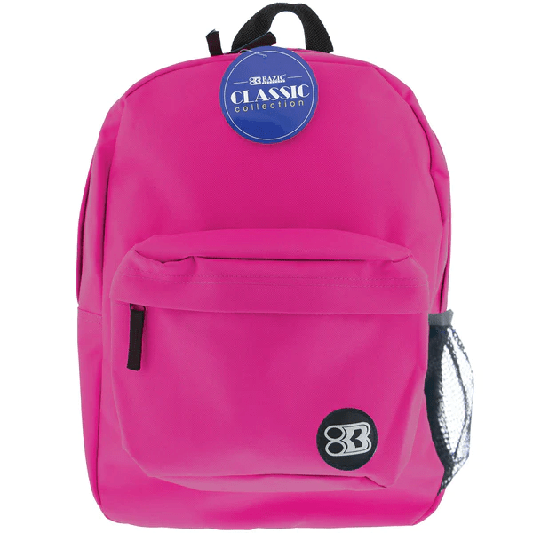 Mochila Clasica 17" Fucsia Bazic