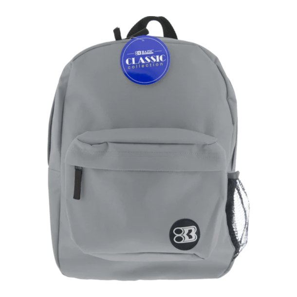 Mochila Clasica 17" Gris Bazic