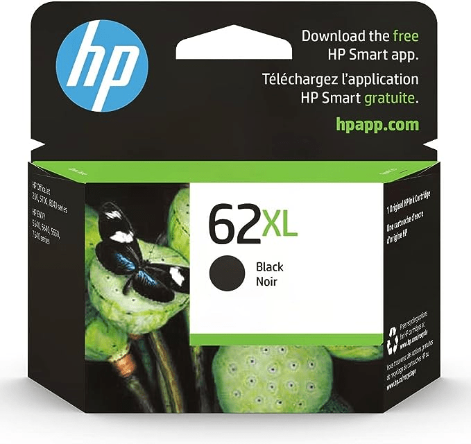 Cartucho HP 62XL Negro
