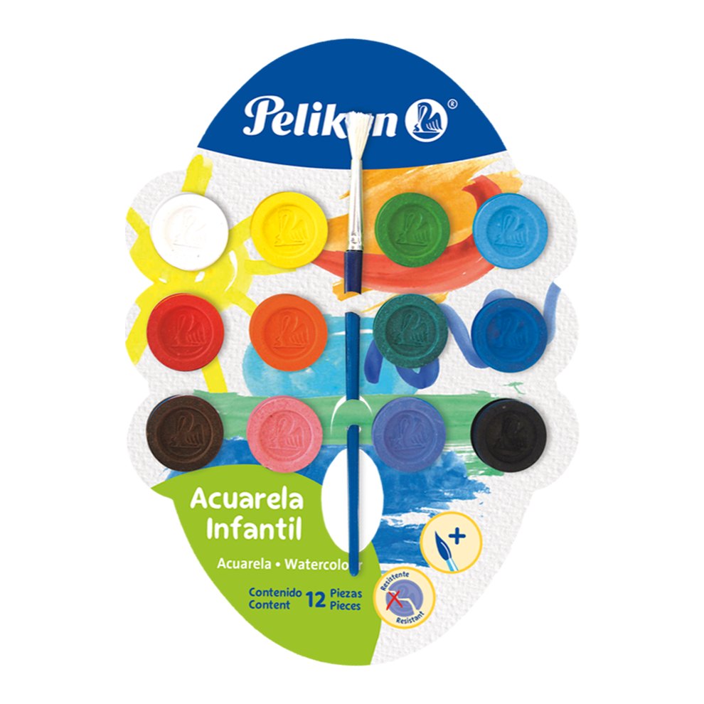 Acuarela Infantil C/ 12 Colores Pelikan