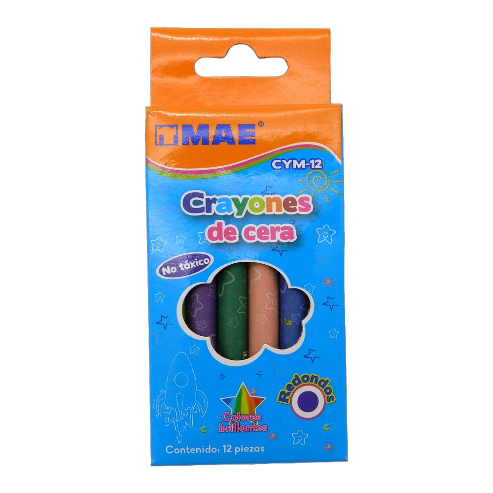 Crayones Estandar C/ 12 pzs Mae
