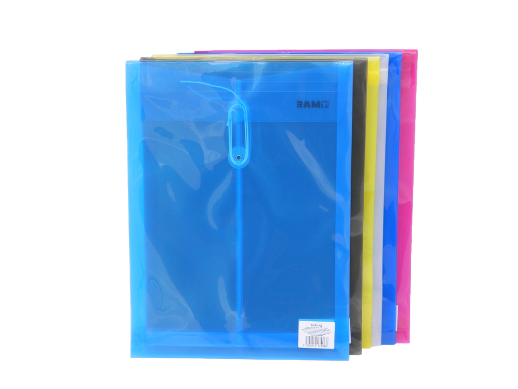 Sobre Plastico C/ Hilo T/ Carta Vertical C/ 12 pzs Mae