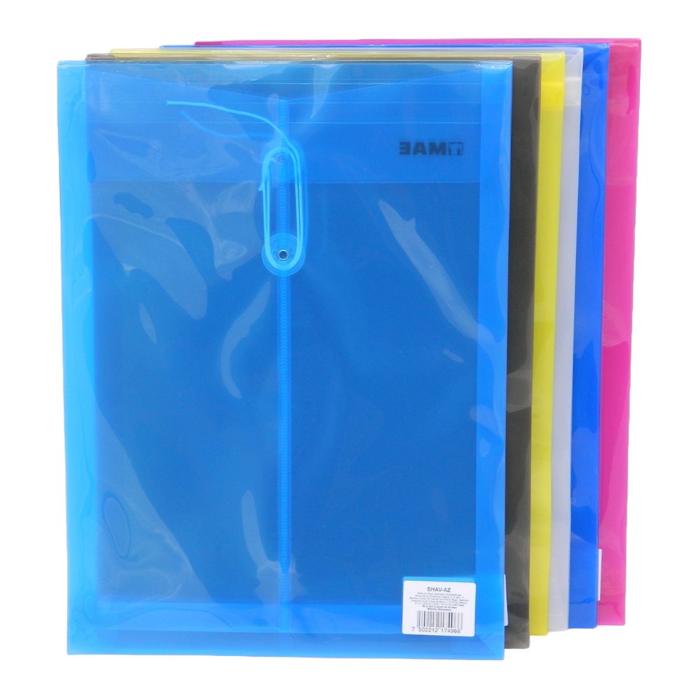 Sobre Plastico C/ Hilo T/ Carta Vertical C/ 12 pzs Mae