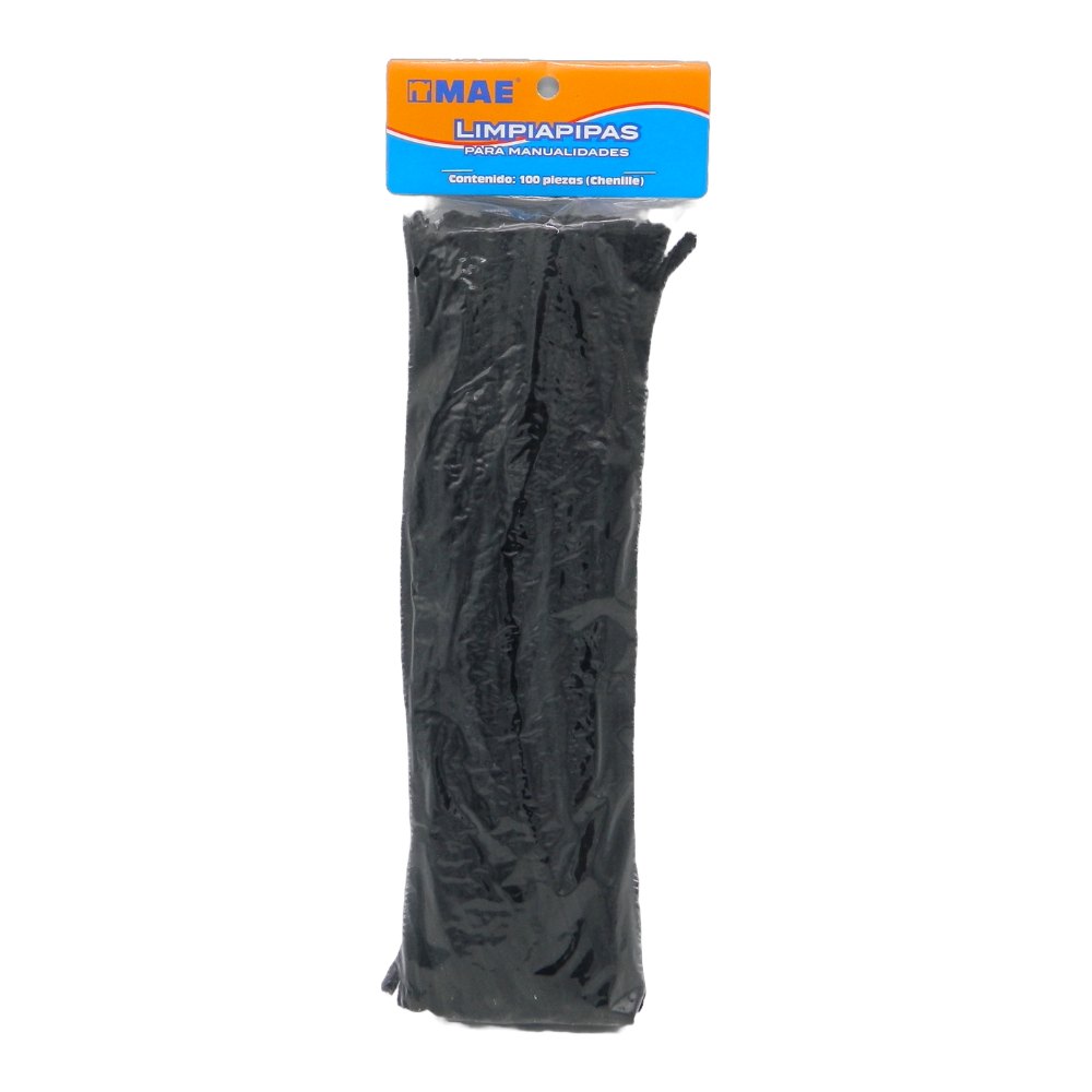 Limpiapipas Negro C/ 100 pzs Mae