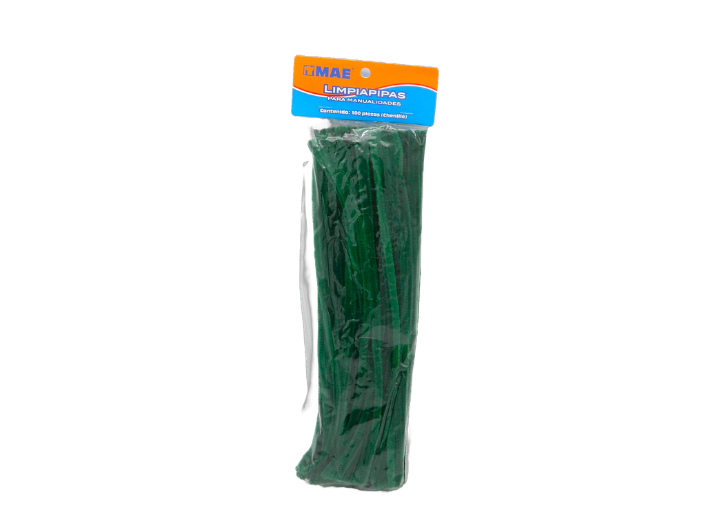 Limpiapipas Verde Obscuro C/ 100 pzs Mae