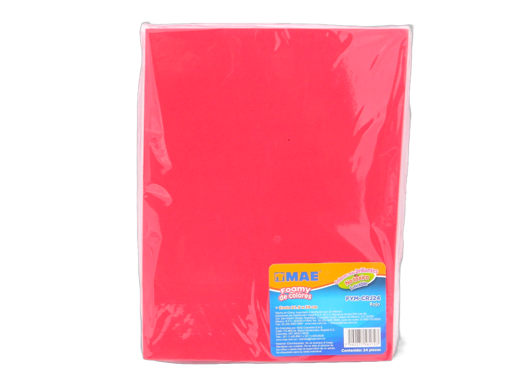 Foamy T/ Carta Rojo C/ 24 pzs Mae
