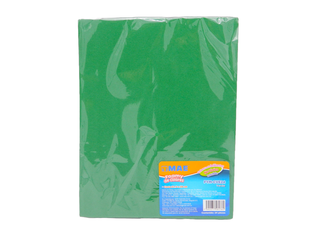 Foamy T/ Carta Verde C/ 24 pzs Mae