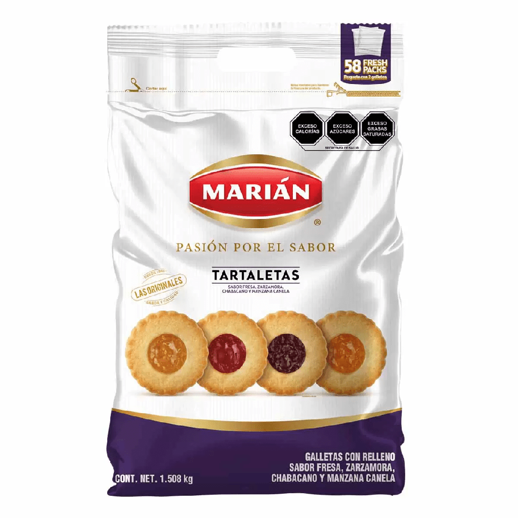 Galletas Tartaletas Rellenas 1.5 Kg Marian