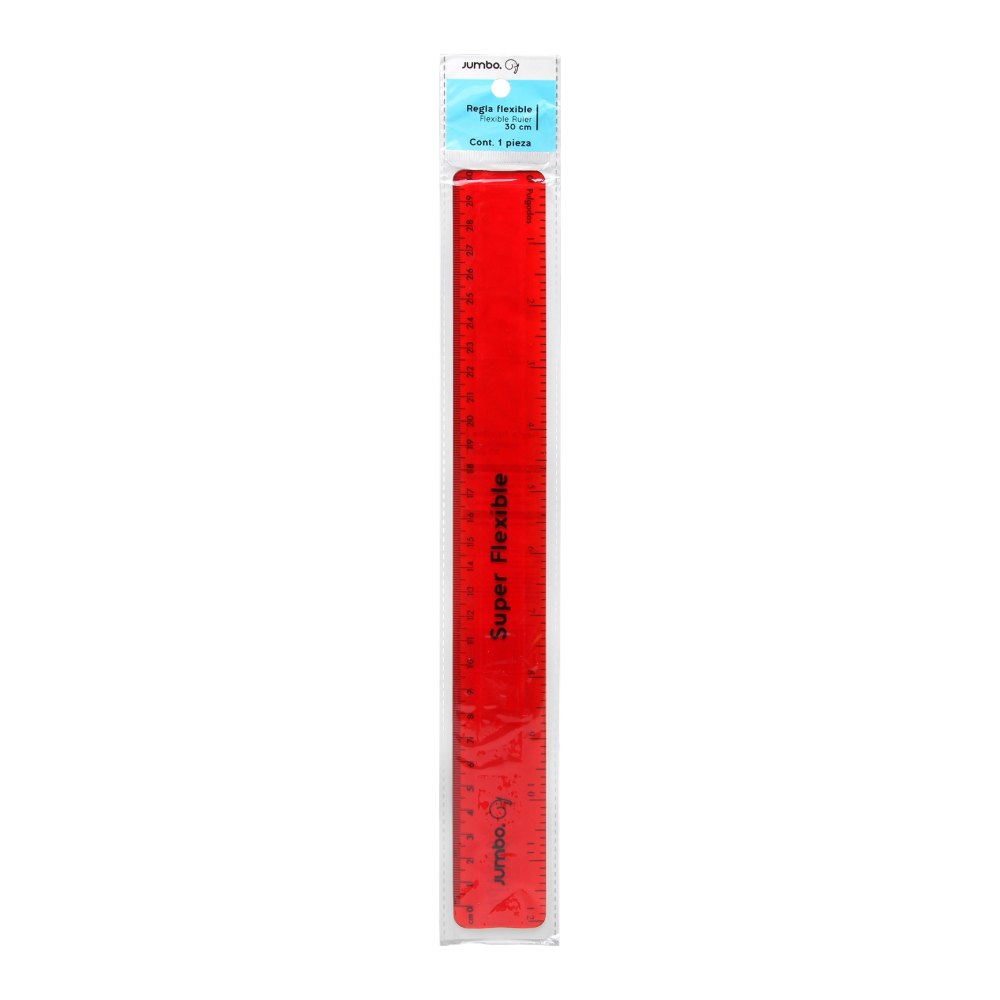 Regla Plastico Super Flexible 30 cms Jumbo