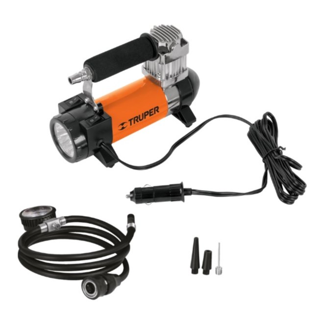 Compresor Aire C/ Linterna P/ Auto 12V 19999 Truper