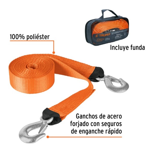 Correa C/ Gancho P/ Remolque 18344 Truper