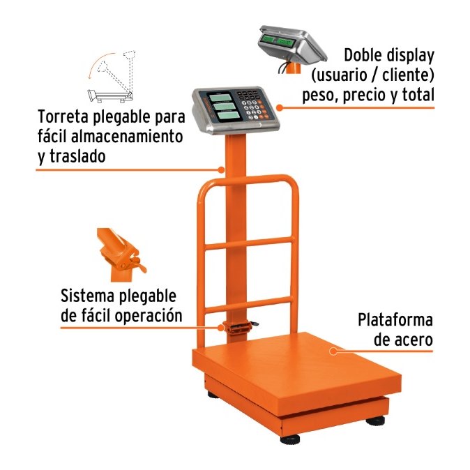 Bascula de Plataforma Plegable Hasta 200 Kgs 15732 Truper