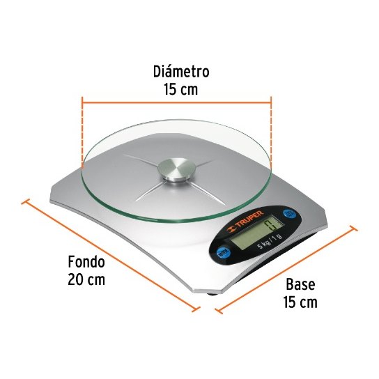 Bascula Digital P/ Cocina 5 Kg 15160 Truper