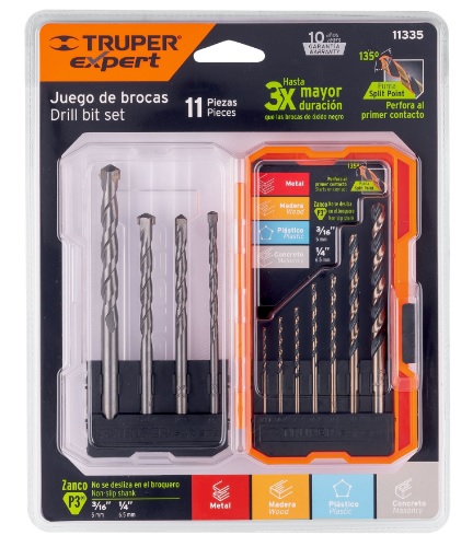 Juego de 11 Brocas P/ Metal y Concreto 11335 Truper