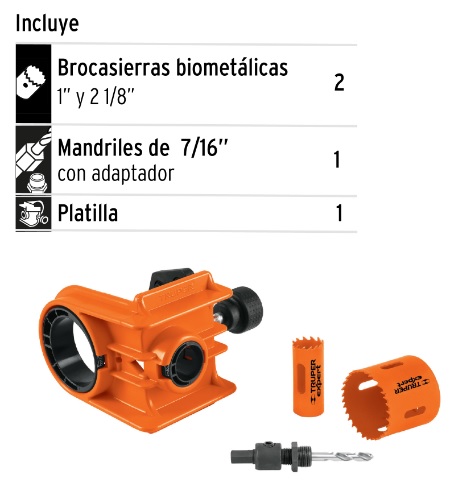 Juego P/ Instalar Cerraduras C/ 4 pzs 11877 Truper