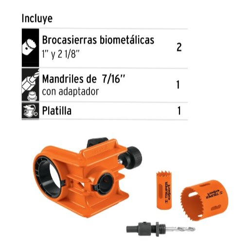Juego P/ Instalar Cerraduras C/ 4 pzs 11877 Truper