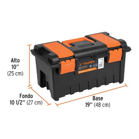 Caja P/ Herramientas C/ Compartimentos 48 x 27 x 25 cms 11143 Truper