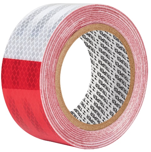 Cinta Reflejante Alta Visibilidad Blanco/ Rojo 5 cms x 9 mts 101683 Truper