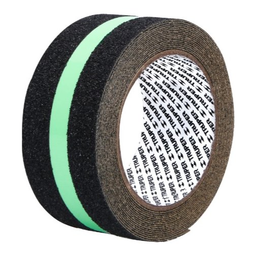 Cinta Antiderrapante Negro / Fotoluminiscente 5 cms x 5 mts 101450 Truper