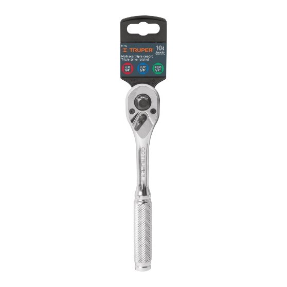 Matraca Triple Cuadro 1/4, 3/8, 1/2" 13649 Truper