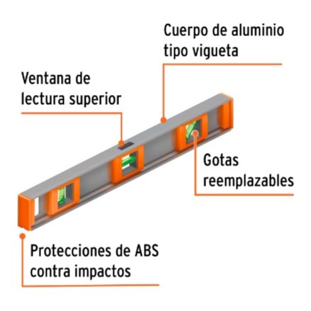 Nivel Profesional 0, 45 y 90 Grados 18" 17034 Truper