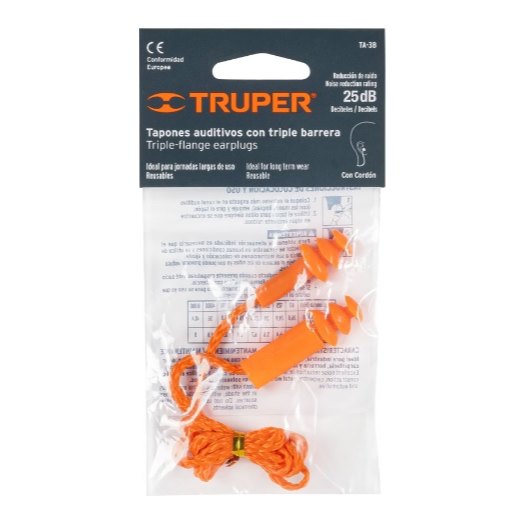 Tapon Auditivo Reutilizable Triple Barrera 25dB  14225 Truper
