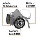Respirador Profesional Media Cara Con Cartucho 13730 Truper