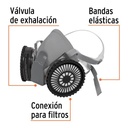 Respirador Profesional Media Cara Con Cartucho Vapores 13731 Truper