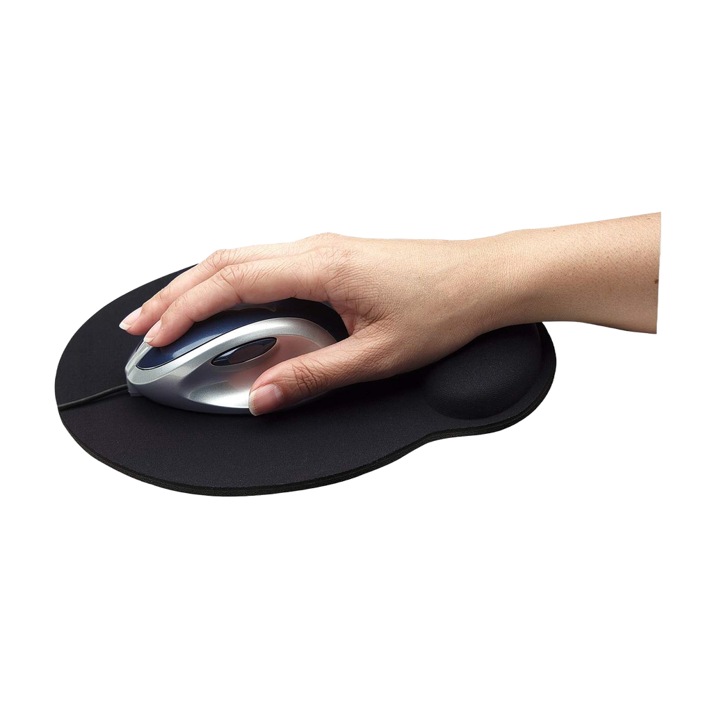 Tapete P/ Mouse Ergonomico Gel Negro Manhattan