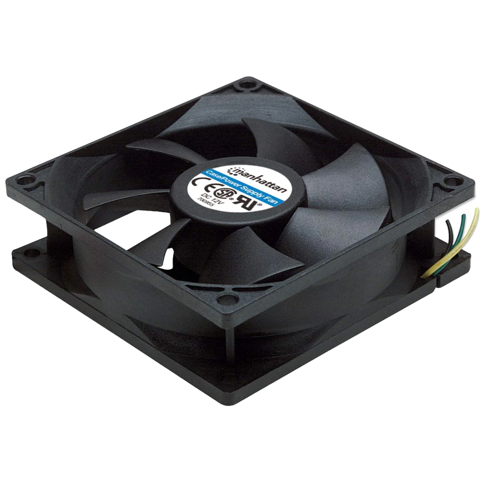 Ventilador P/ Fuente de Poder o Gabinetes 80 mm 3 Pines Manhattan