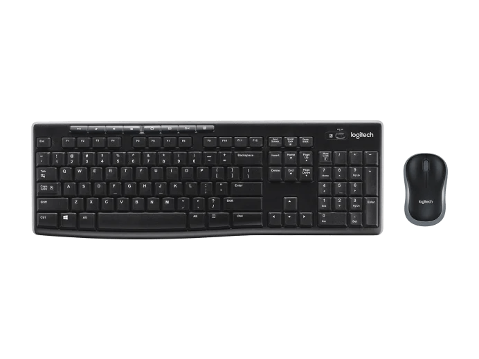 Kit Teclado y Mouse Inalambrico Negro MK270 Logitech