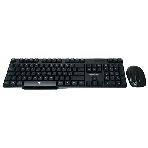 Kit Teclado y Mouse Inalambrico Negro Perfect Choice