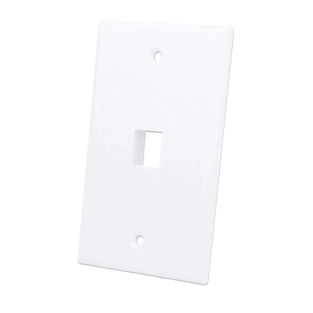 Tapa P/ Caja de Pared Wall Plate Blanco 1 Perforacion Intellinet