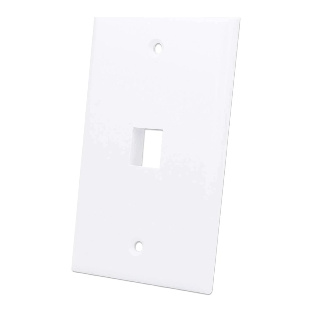 Tapa P/ Caja de Pared Wall Plate Blanco 1 Perforacion Intellinet