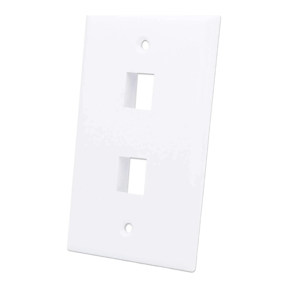 Tapa P/ Caja de Pared Wall Plate Blanco 2 Perforaciones Intellinet