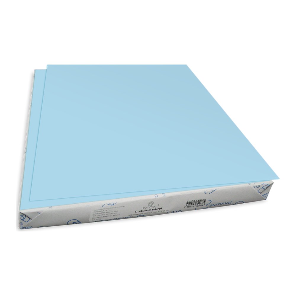 Cartulina Bristol 50 Kg Azul C/ 100 pzs Arpapel