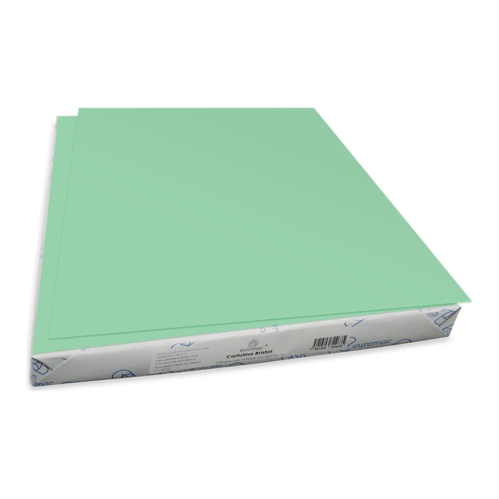 Cartulina Bristol 50 Kg Verde C/ 100 pzs Arpapel