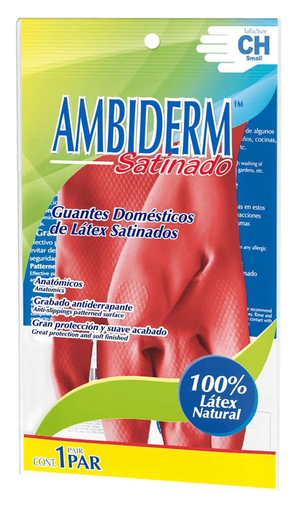 Guante Satinado Rojo Chico Ambiderm 