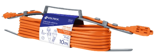 Extension Uso Rudo Cal 16 Naranja C/ Porta Extension 10 mts 48046 Truper
