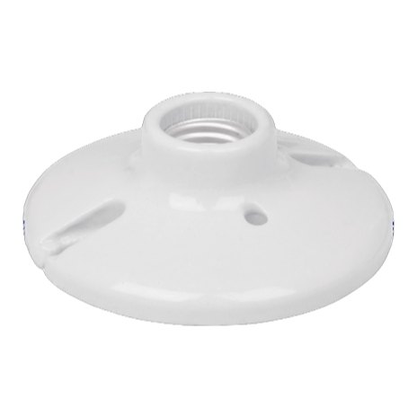 Roseta Portalamparas Porcelana 4.5" 11.5 cms 46524 Truper